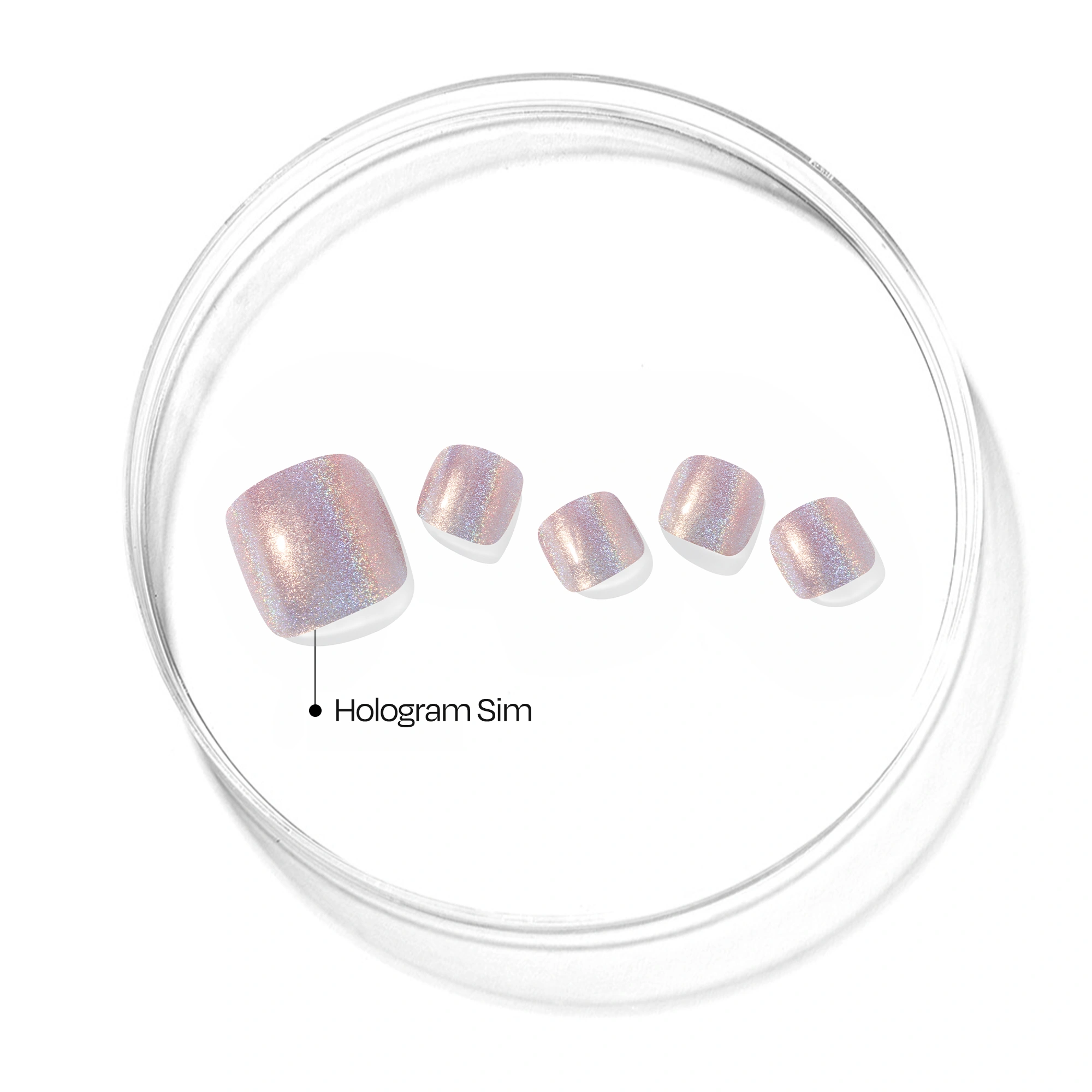 P Rosy Chrome Jel Tırnak 30 Adet, 2 Kullanım