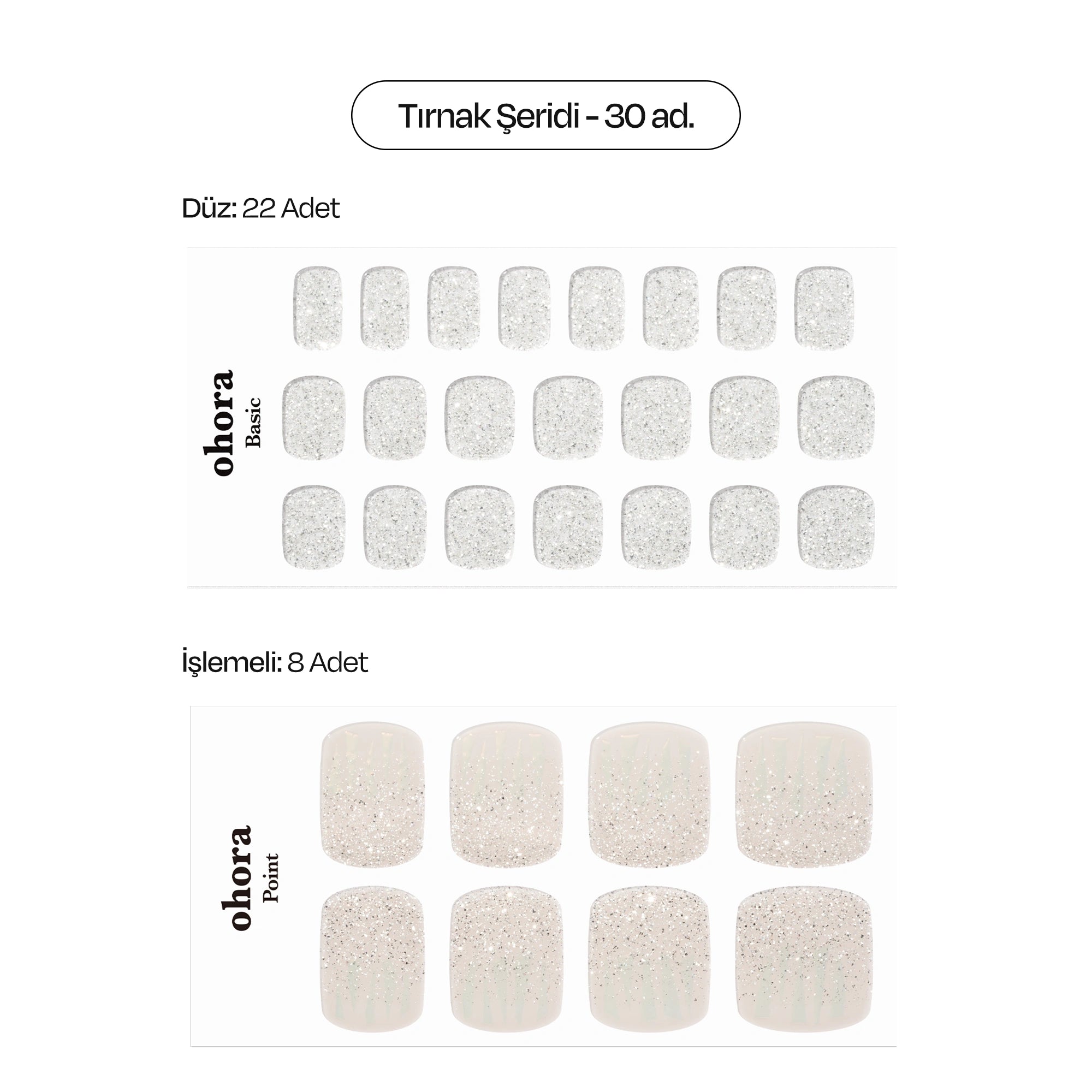 P Silver Wave Jel Tırnak 30 Adet, 2 Kullanım