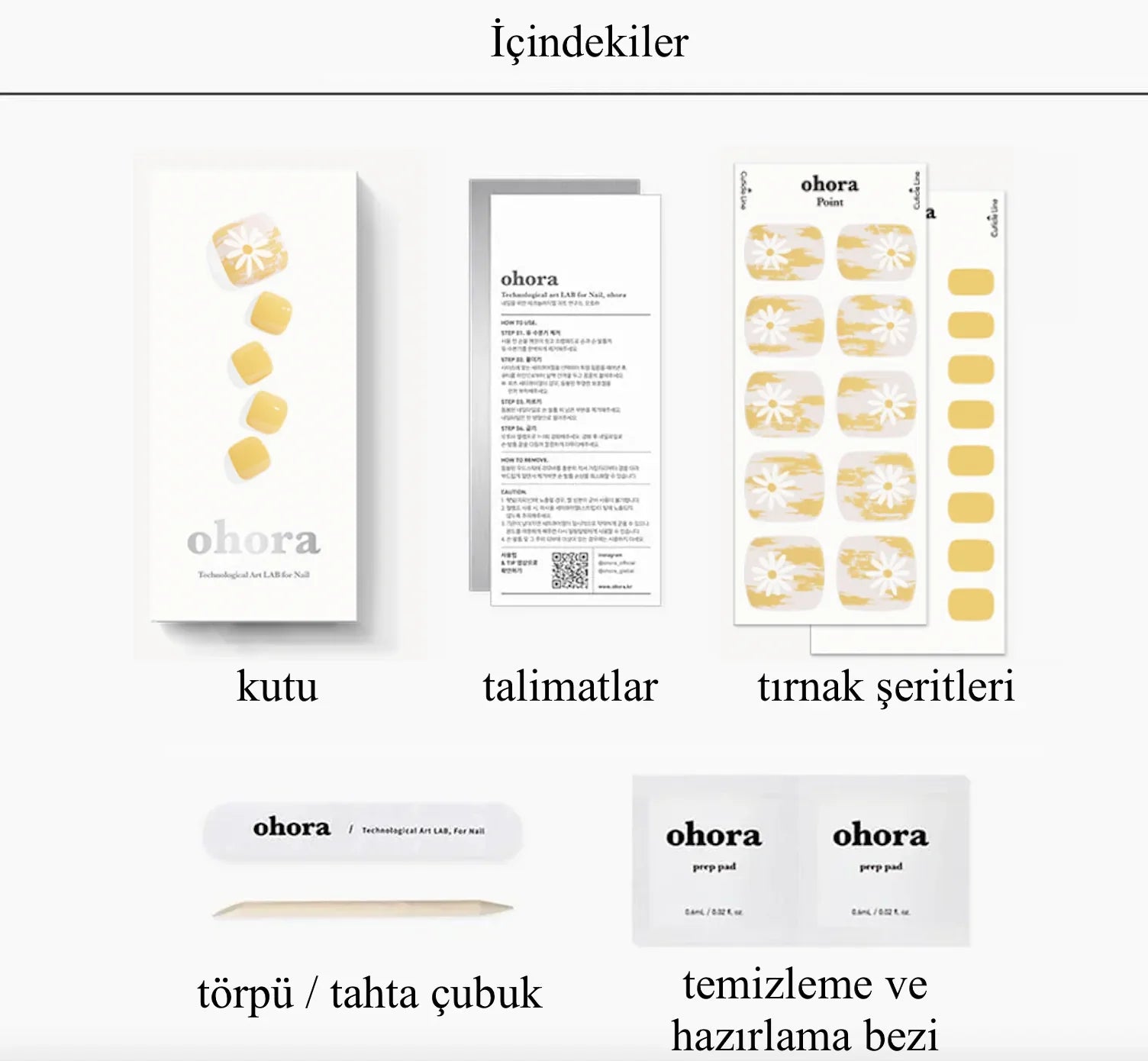 P Sun Daisy Jel Tırnak 32 Adet 2 Kullanım