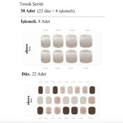 P Urban Brown Jel Tırnak 30 Adet, 2 Kullanım - 7