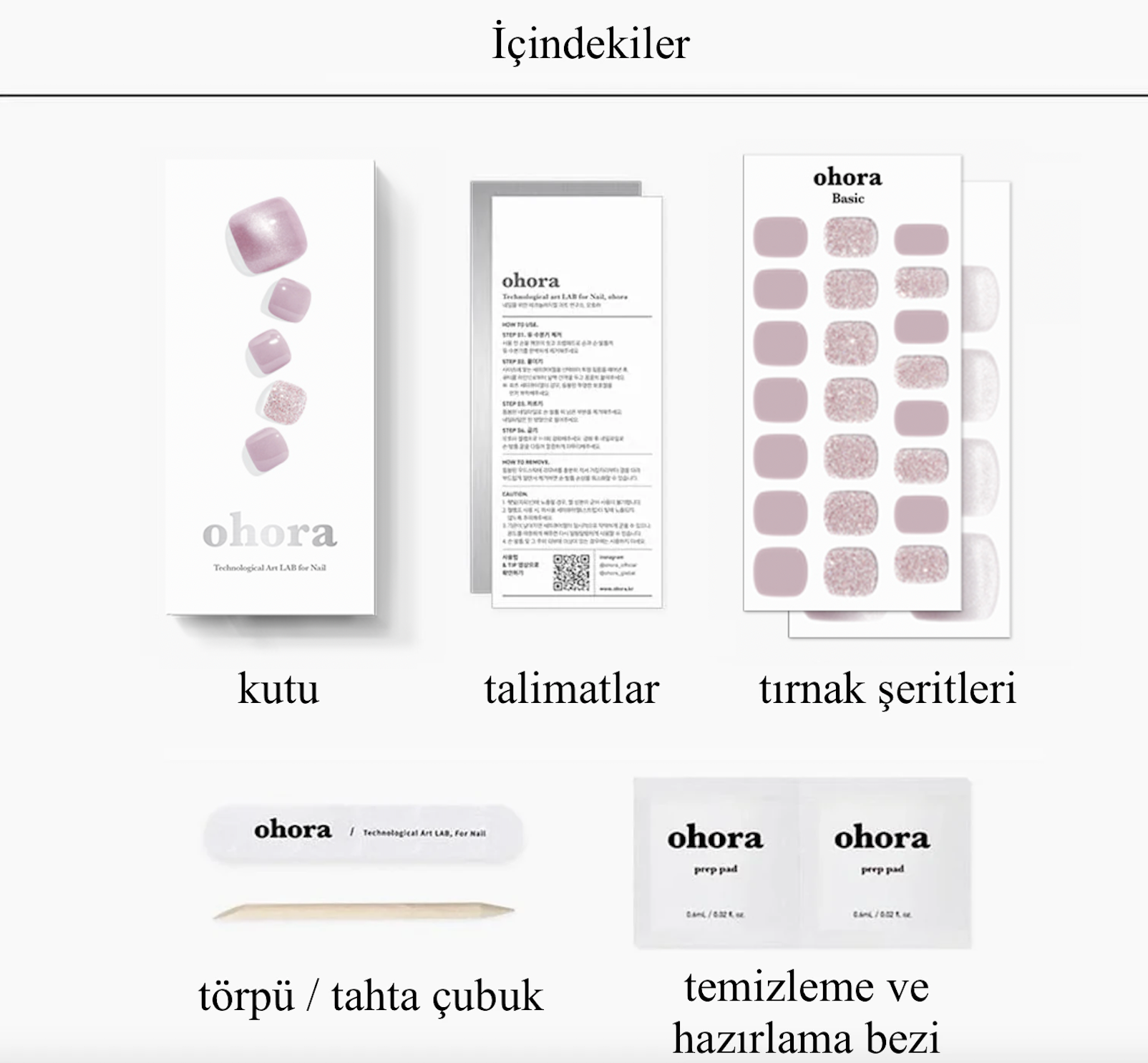 P Vintage Pink Jel Tırnak 30 Adet 2 Kullanım
