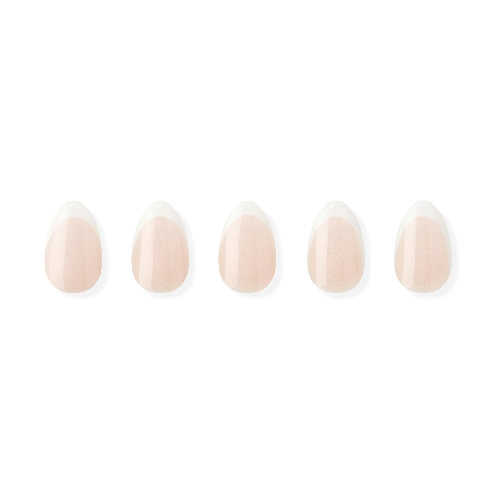 Pure French jel takma tırnak kısa oval form ürün görseli