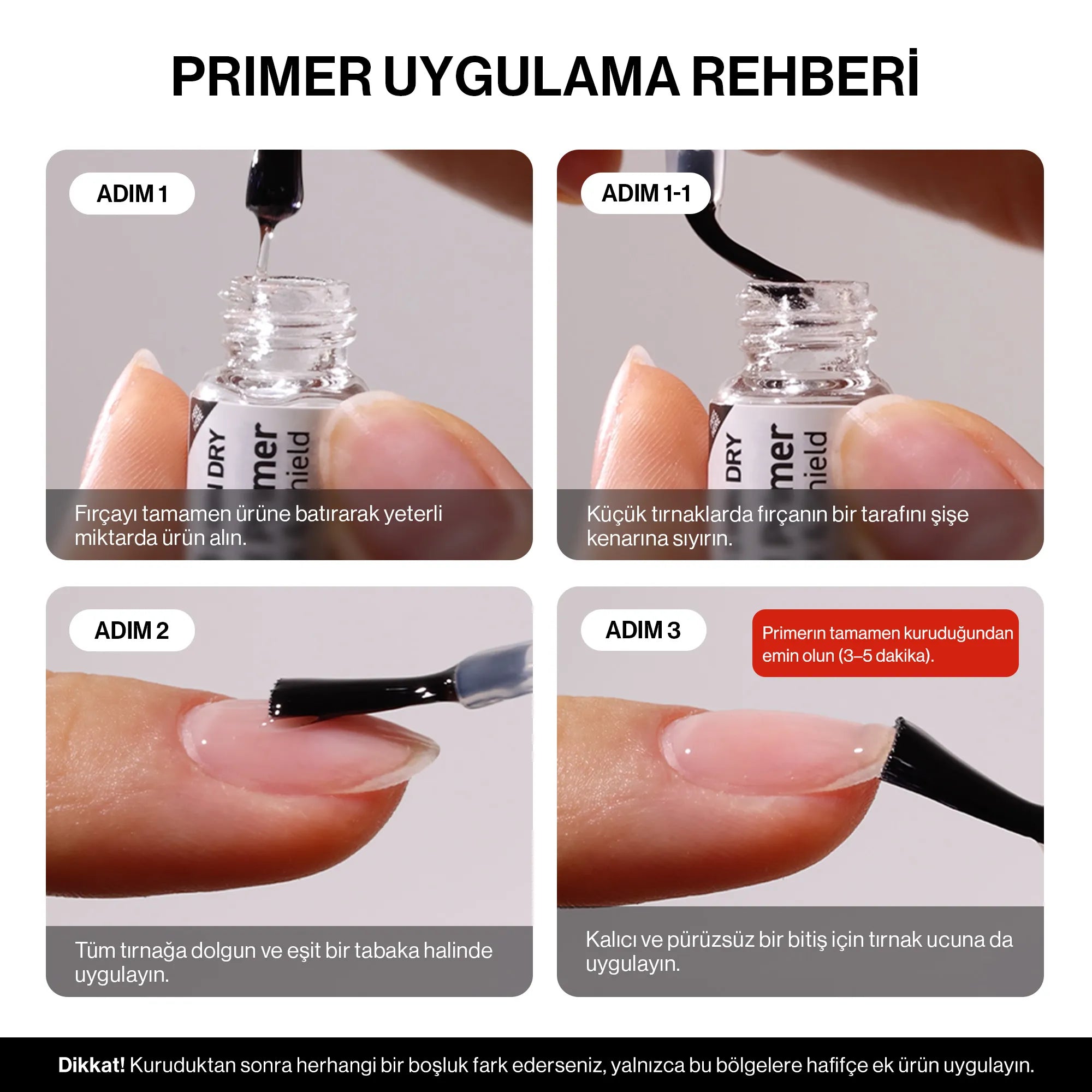 Ohora jel takma tırnak primer uygulama rehberi: fırça, kat ve kuruma adımları