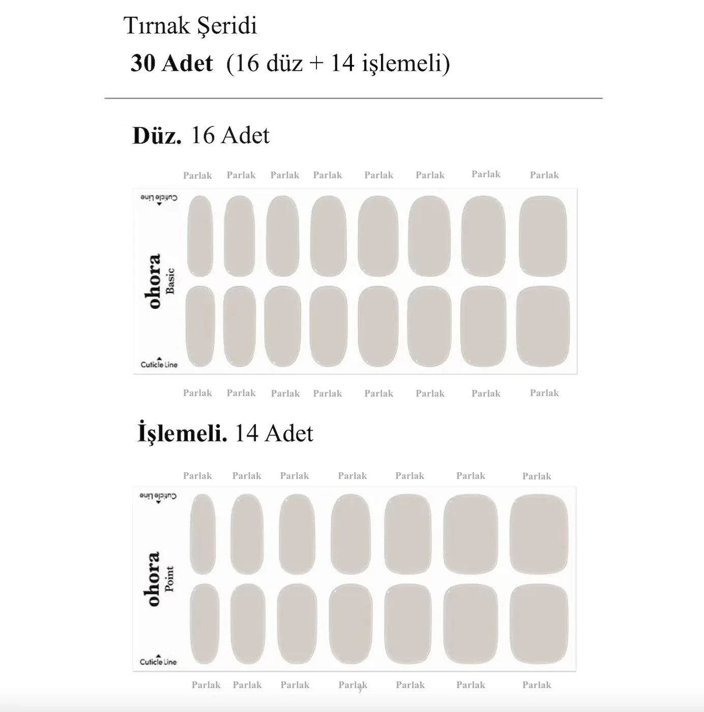 N Cream Paper Jel Tırnak 30 Adet, 2 Kullanım