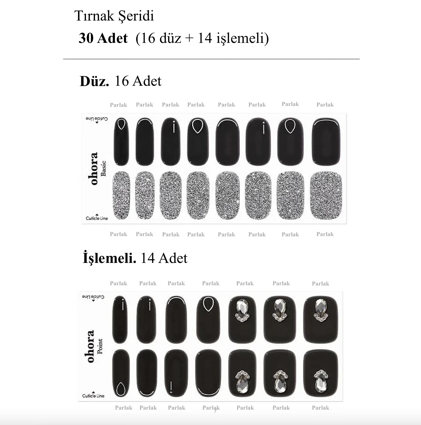 N Silhouette Jel Tırnak 30 Adet, 2 Kullanım