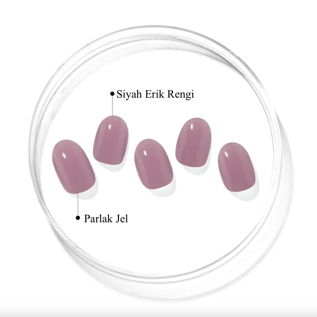 N Bare Plum Jel Tırnak 30 Adet, 2 Kullanım