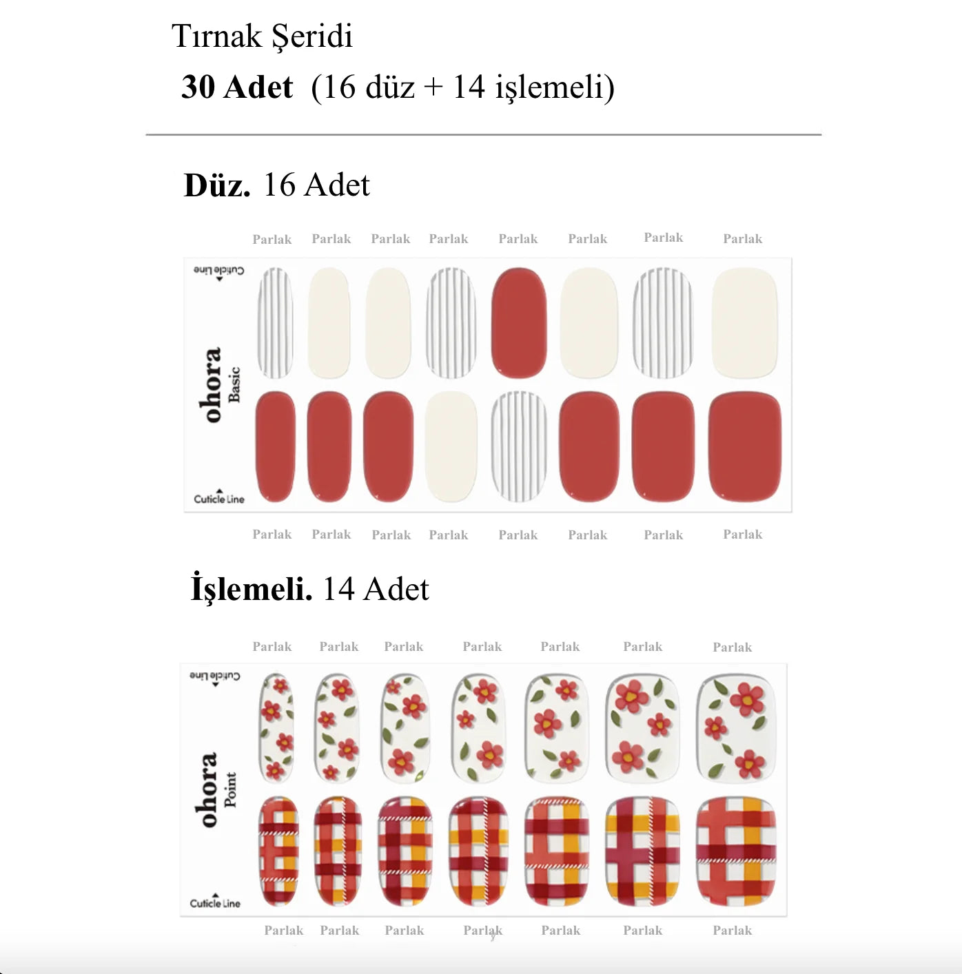 N Check Camellia Jel Tırnak 30 Adet, 2 Kullanım