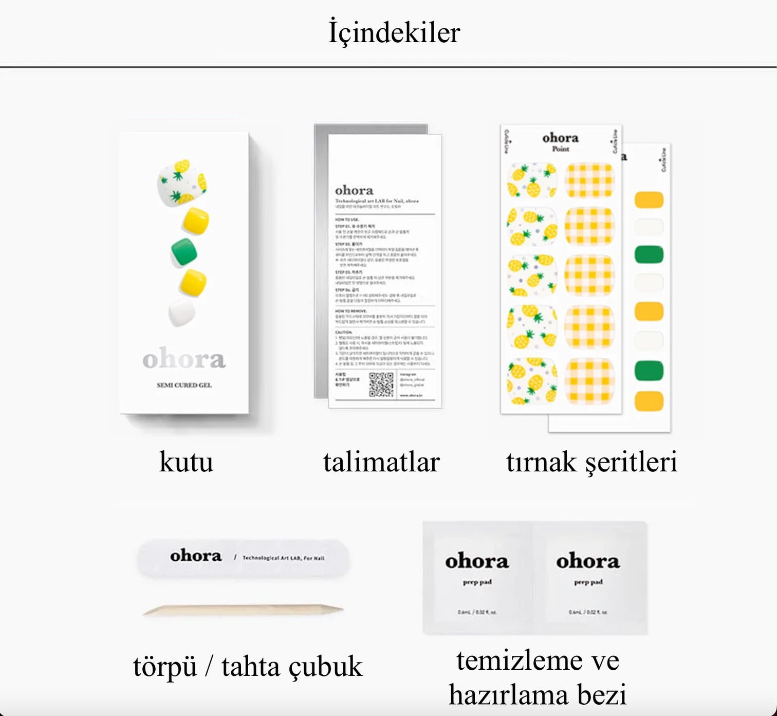 P Hawaiian Fruits Jel Tırnak 32 Adet, 2 Kullanım