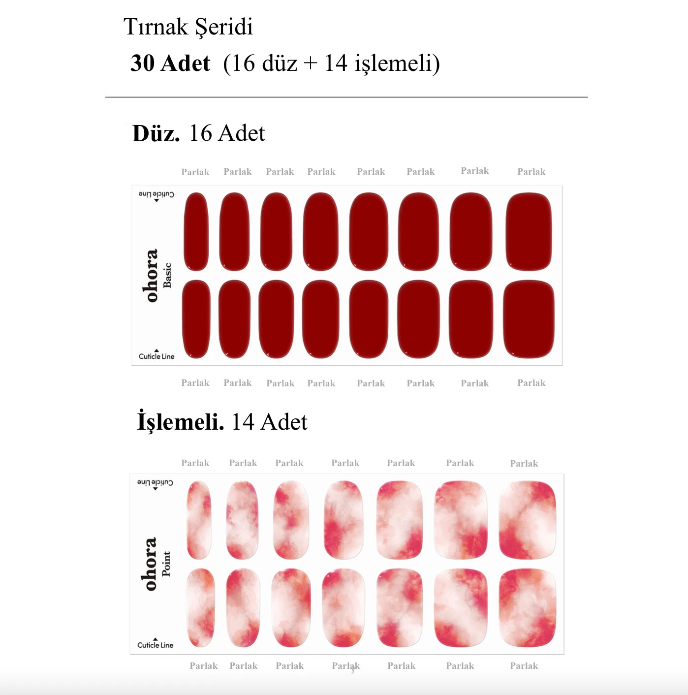 N Hibiscus Jel Tırnak 30 Adet, 2 Kullanım