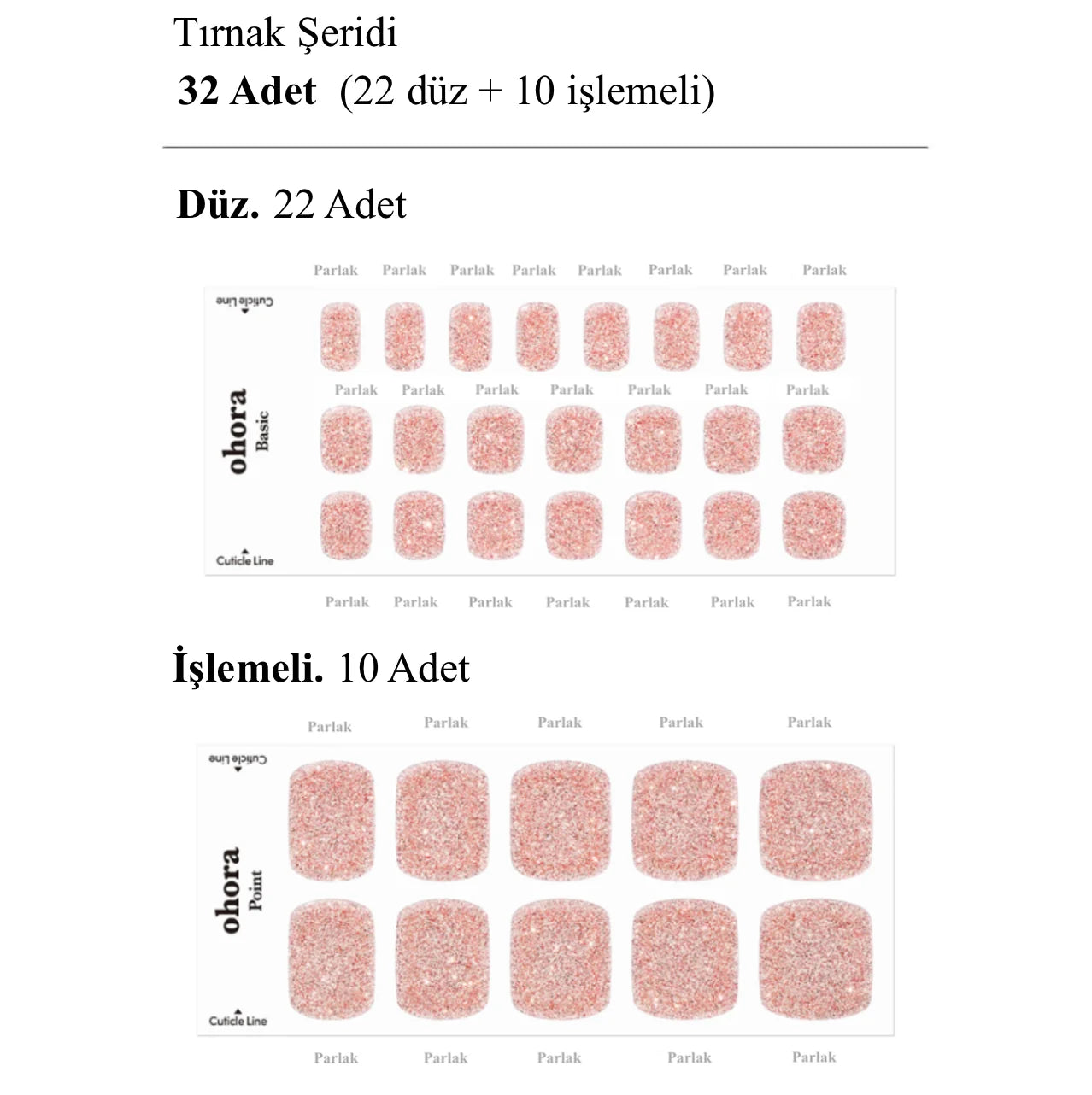 P Diamant Jel Tırnak 32 Adet, 2 Kullanım