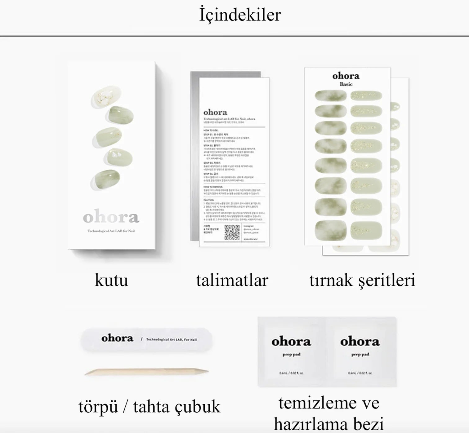 N Green Tea Jel Tırnak 30 Adet, 2 Kullanım