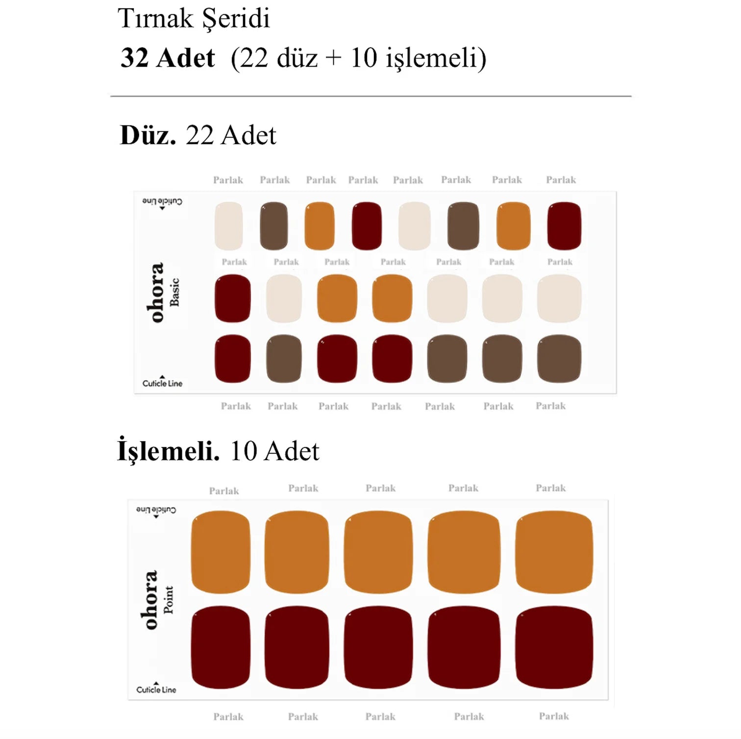 P Maple Jel Tırnak 32 Adet, 2 Kullanım