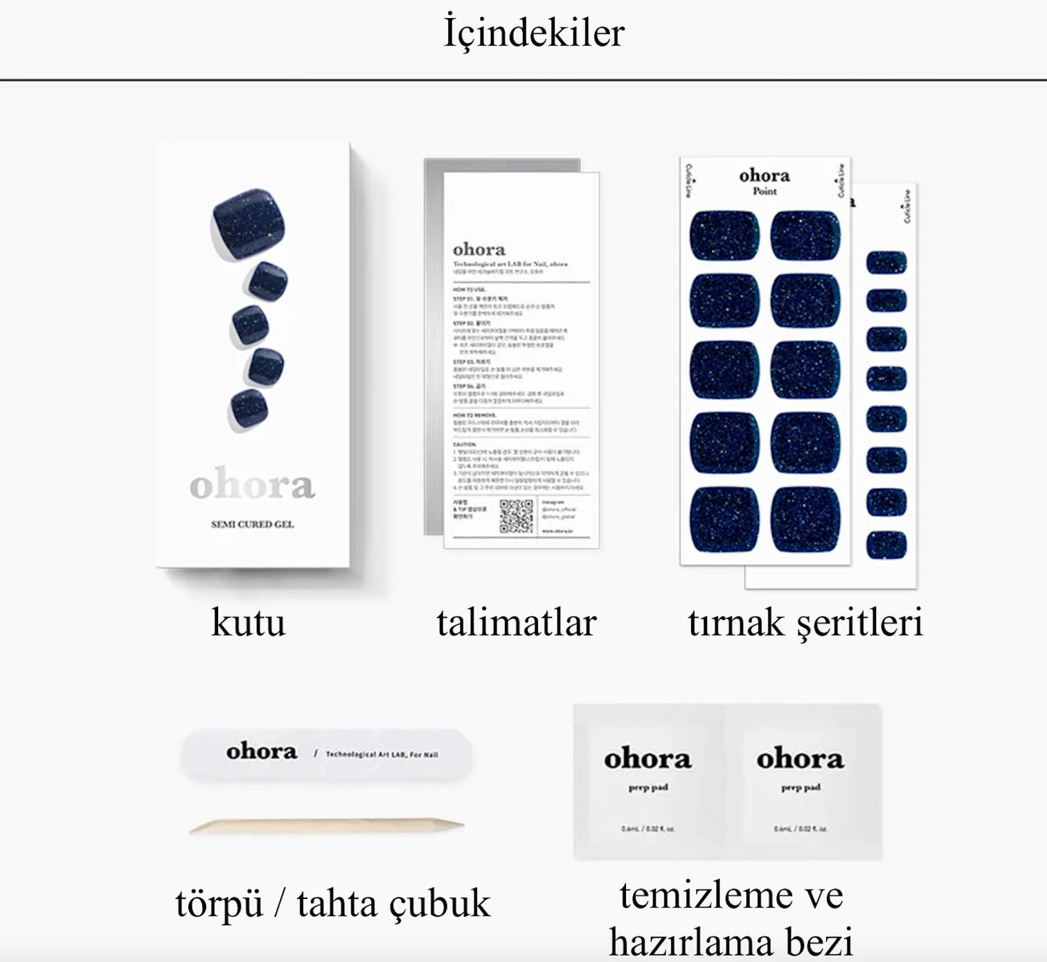 P Starry night Jel Tırnak 32 Adet, 2 Kullanım