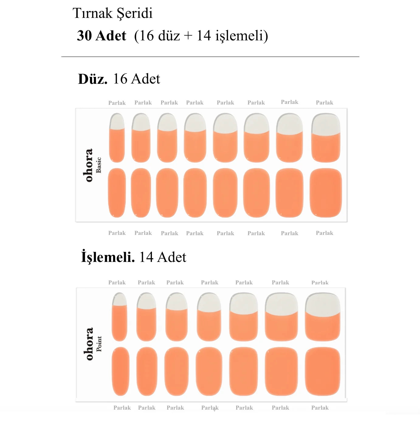 N Creamy Apricot Jel Tırnak 30 Adet, 2 Kullanım