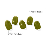 N Tint Khaki Jel Tırnak 30 Adet, 2 Kullanım