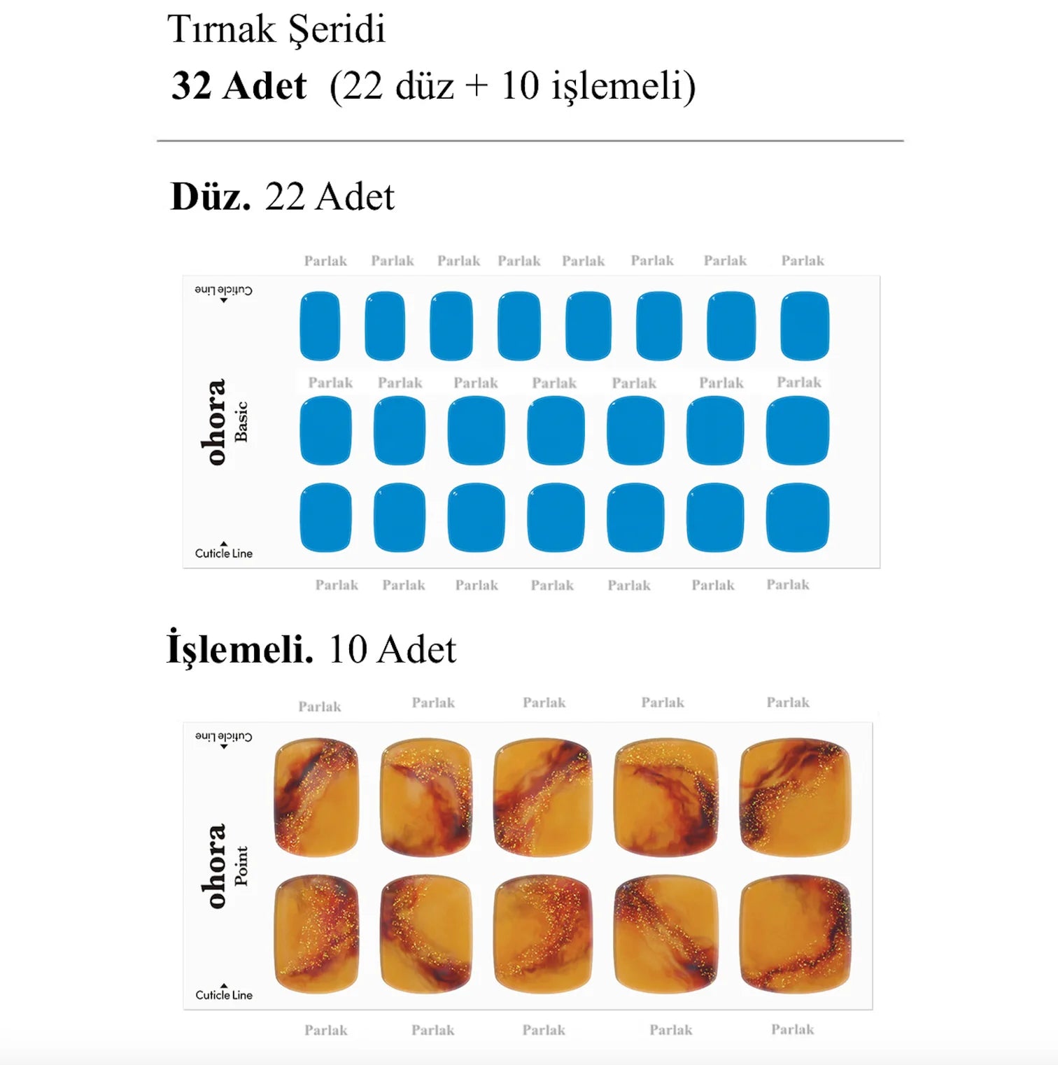 P Summer Drive Jel Tırnak 32 Adet, 2 Kullanım