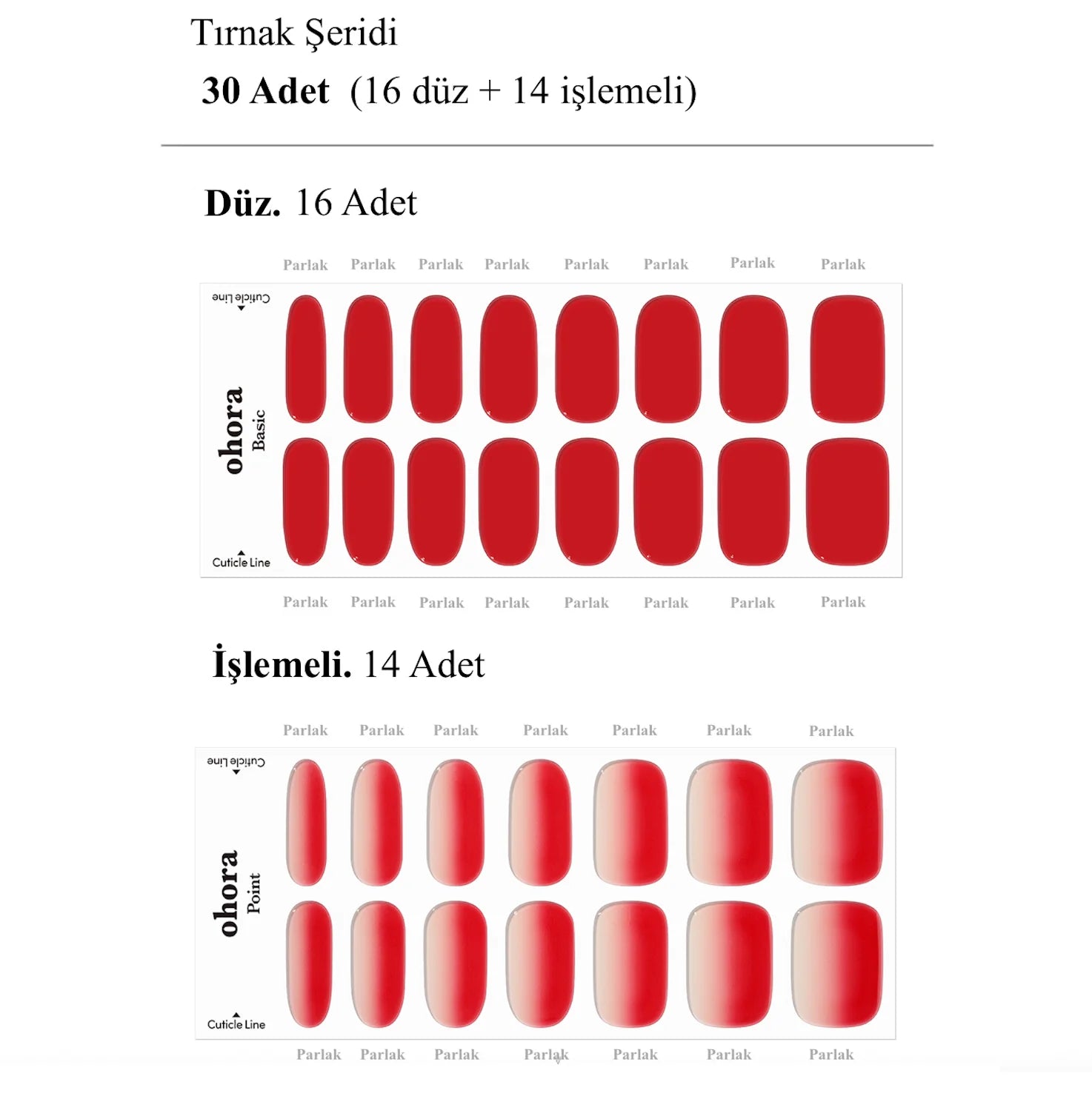 N Ruby Jel Tırnak 30 Adet, 2 Kullanım