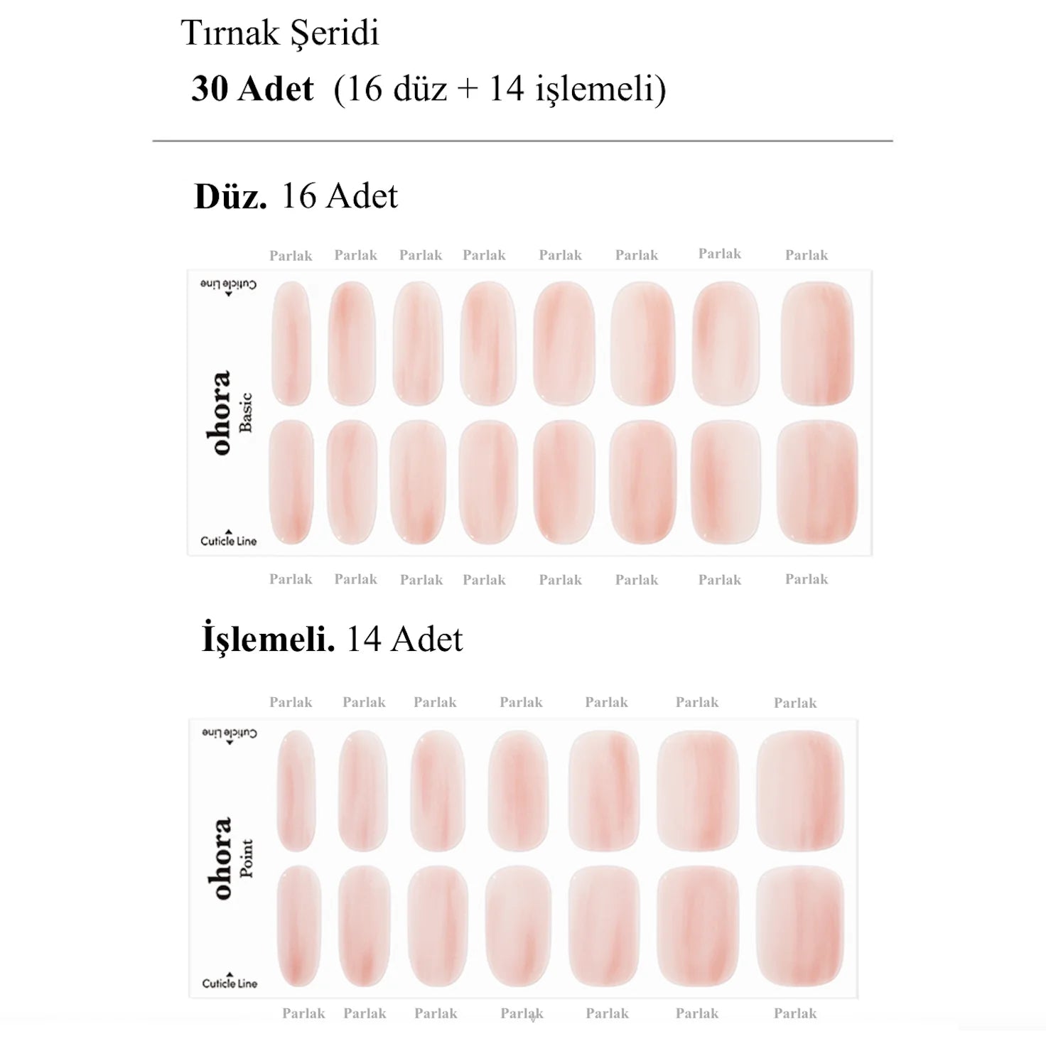 N Apricot Jel Tırnak 30 Adet, 2 Kullanım