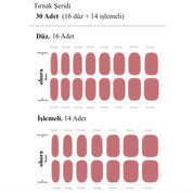 N Ash Pink Jel Tırnak 30 Adet, 2 Kullanım