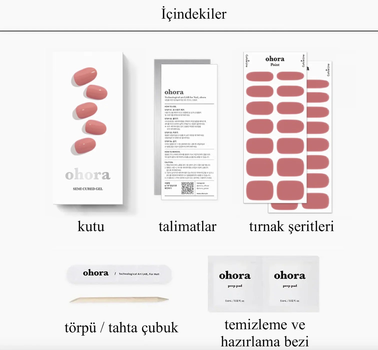 N Ash Pink Jel Tırnak 30 Adet, 2 Kullanım