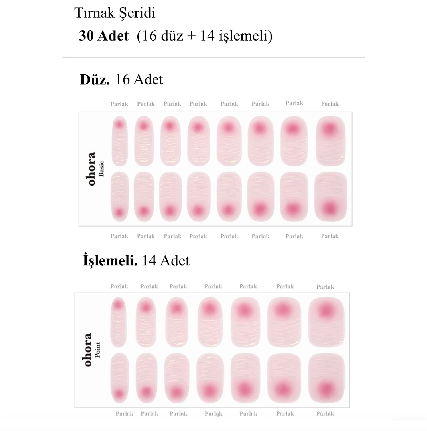 N Aurora French Jel Tırnak 30 Adet, 2 Kullanım