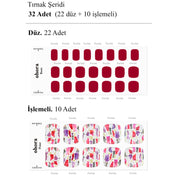 P Satin magenta Jel Tırnak 32 Adet, 2 Kullanım