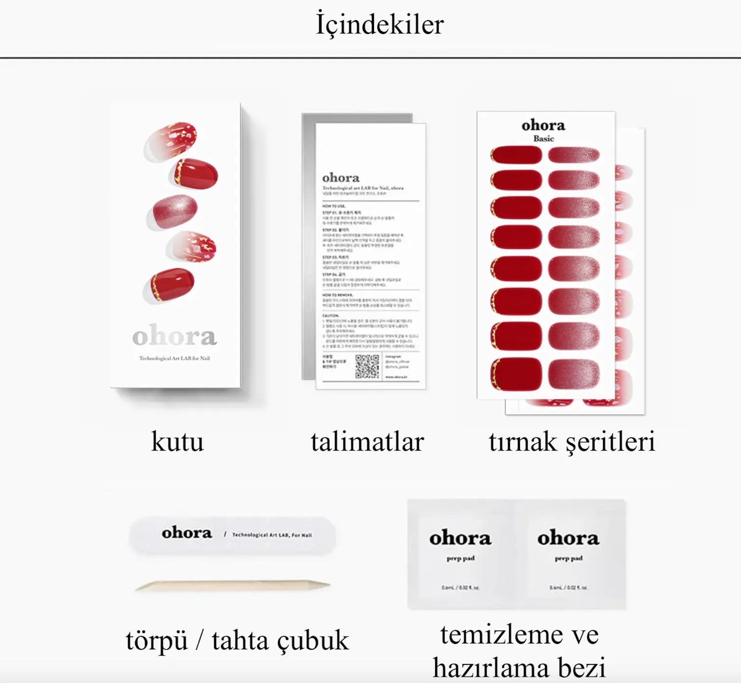 N Scarlet Glam Jel Tırnak 30 Adet, 2 Kullanım