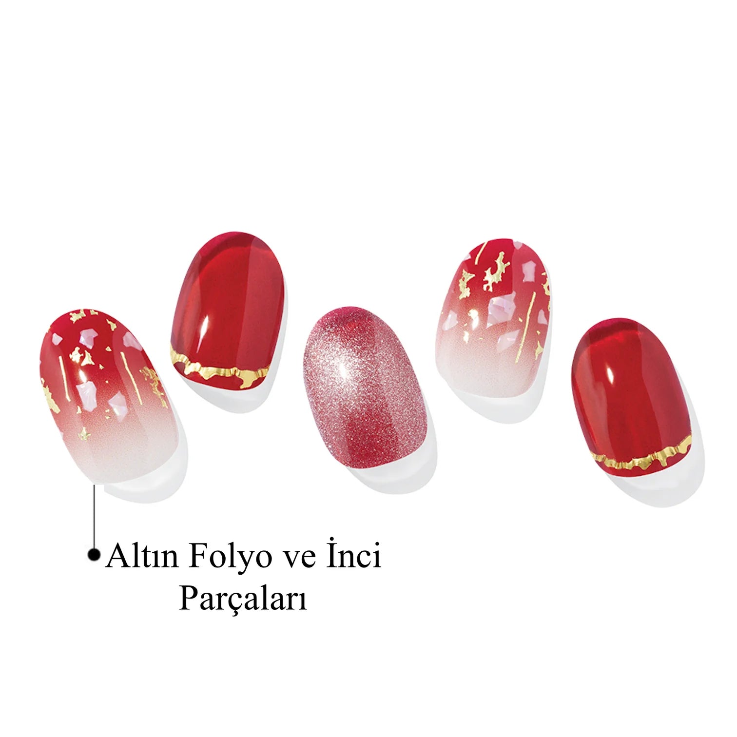 N Scarlet Glam Jel Tırnak 30 Adet, 2 Kullanım