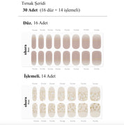 N Cream Shell Jel Tırnak 30 Adet, 2 Kullanım