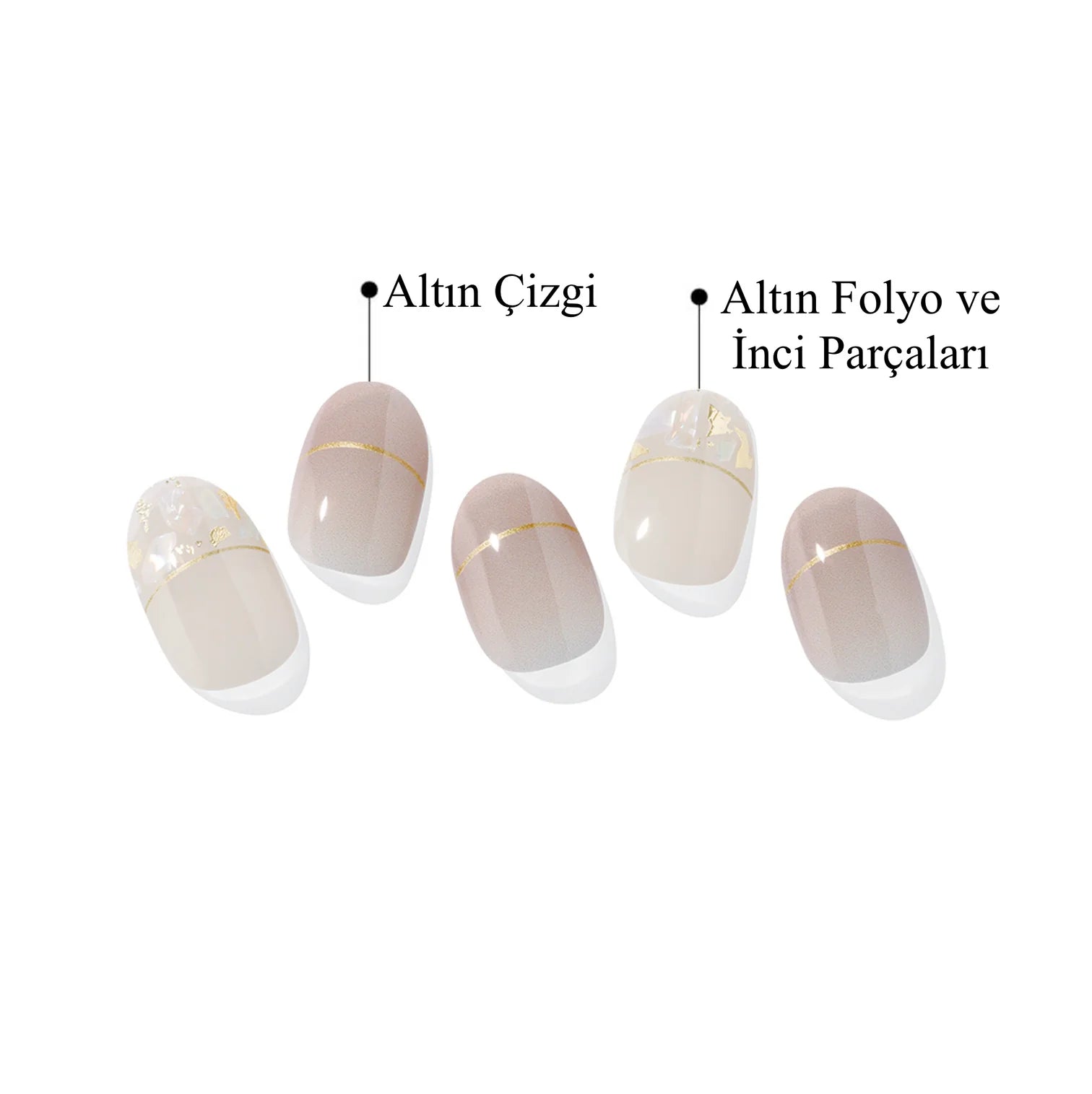 N Cream Shell Jel Tırnak 30 Adet, 2 Kullanım