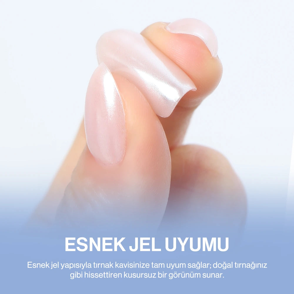Ohora jel takma tırnak esnek jel yapısıyla tırnak kavisine tam uyum sağlar