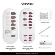 Silk Dancheong Jel Takma Tırnak Orta Boy Oval 30 Adet paket içeriği: 30 adet jel tırnak, 4 hazırlama bezi, oh! Primer ve tahta çubuk